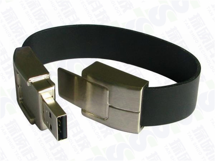 皮套手環(huán)U盤禮品 創(chuàng)意皮質(zhì)手腕帶優(yōu)盤工廠   皮質(zhì)手腕帶U盤定制廠家