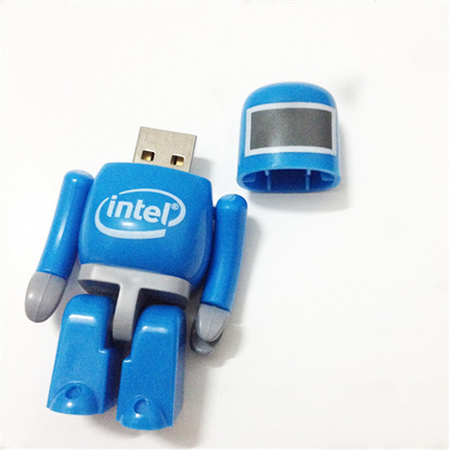 英特爾公司U盤,公司禮品U盤，卡通機器人U盤,intel機器人禮品U盤